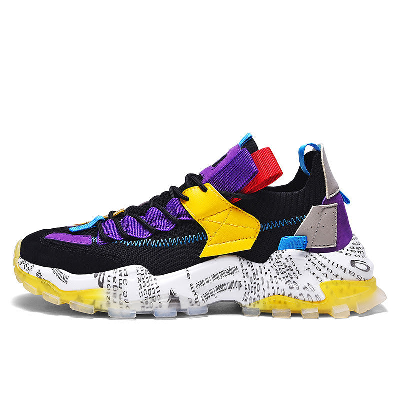 Daddy Shoes Lightweight Fly Woven Color Matching