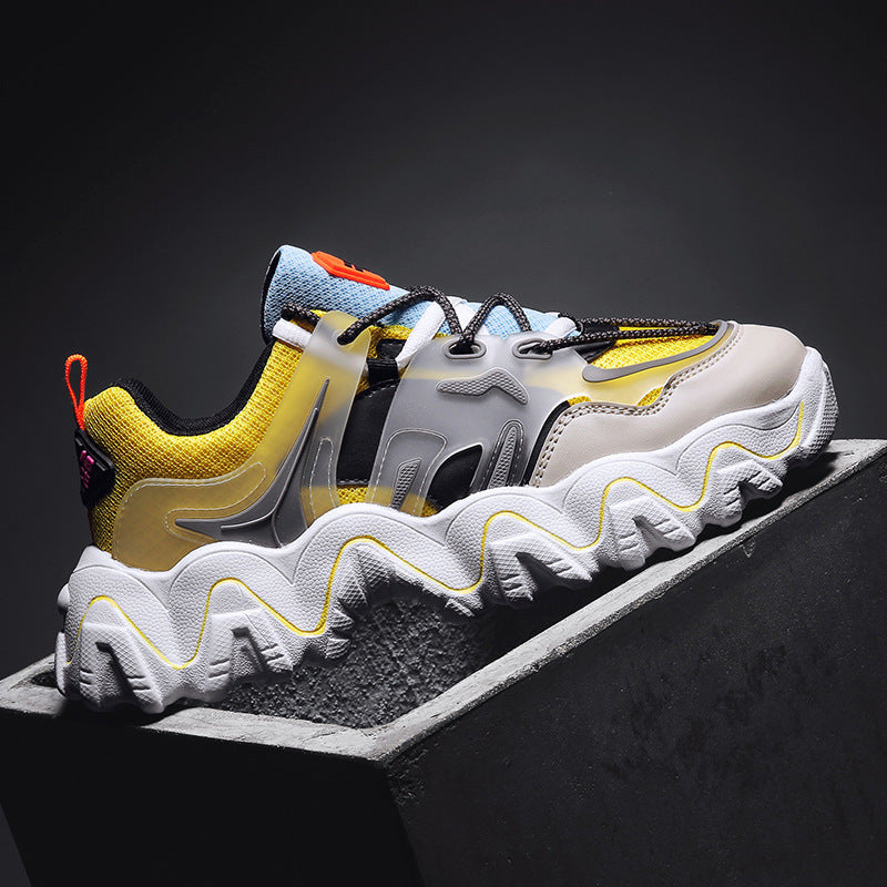 Summer New Style Thick-Soled Leather All-Match Korean Casual Sneakers