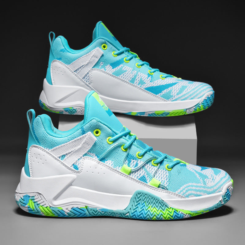 Trendy Basketball Shoes Summer Mesh Breathable Men's High-top Venom Mandarin Duck Sneakers