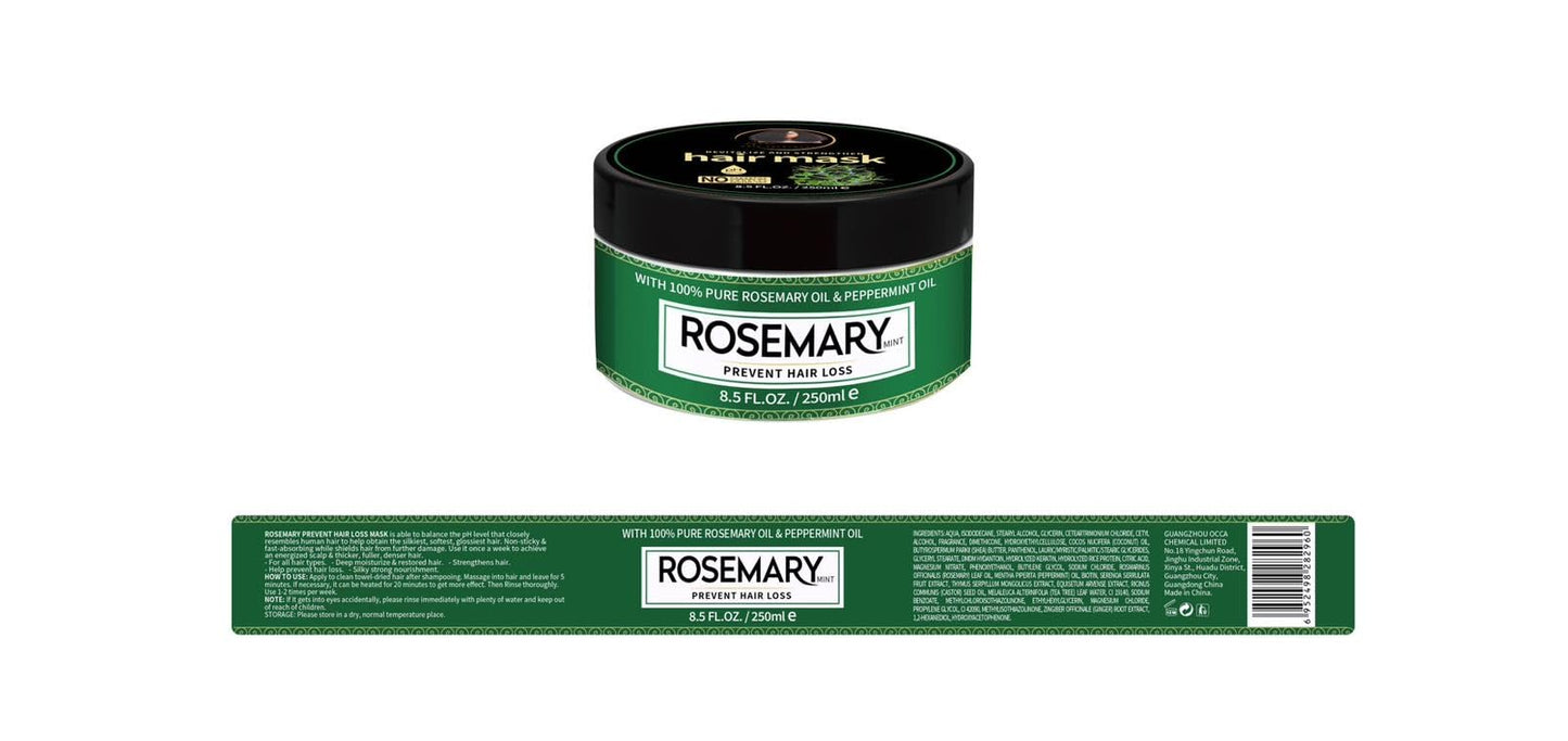 Rosemary Hair Care Set, Anti Hair Loss Treatment with Pure Rosemary & Peppermint Oil, Includes Shampoo, Conditioner, Hair Mask and Growth Oil
