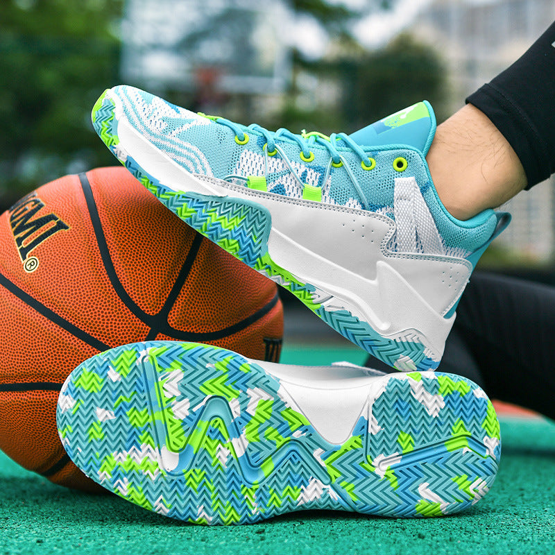 Trendy Basketball Shoes Summer Mesh Breathable Men's High-top Venom Mandarin Duck Sneakers