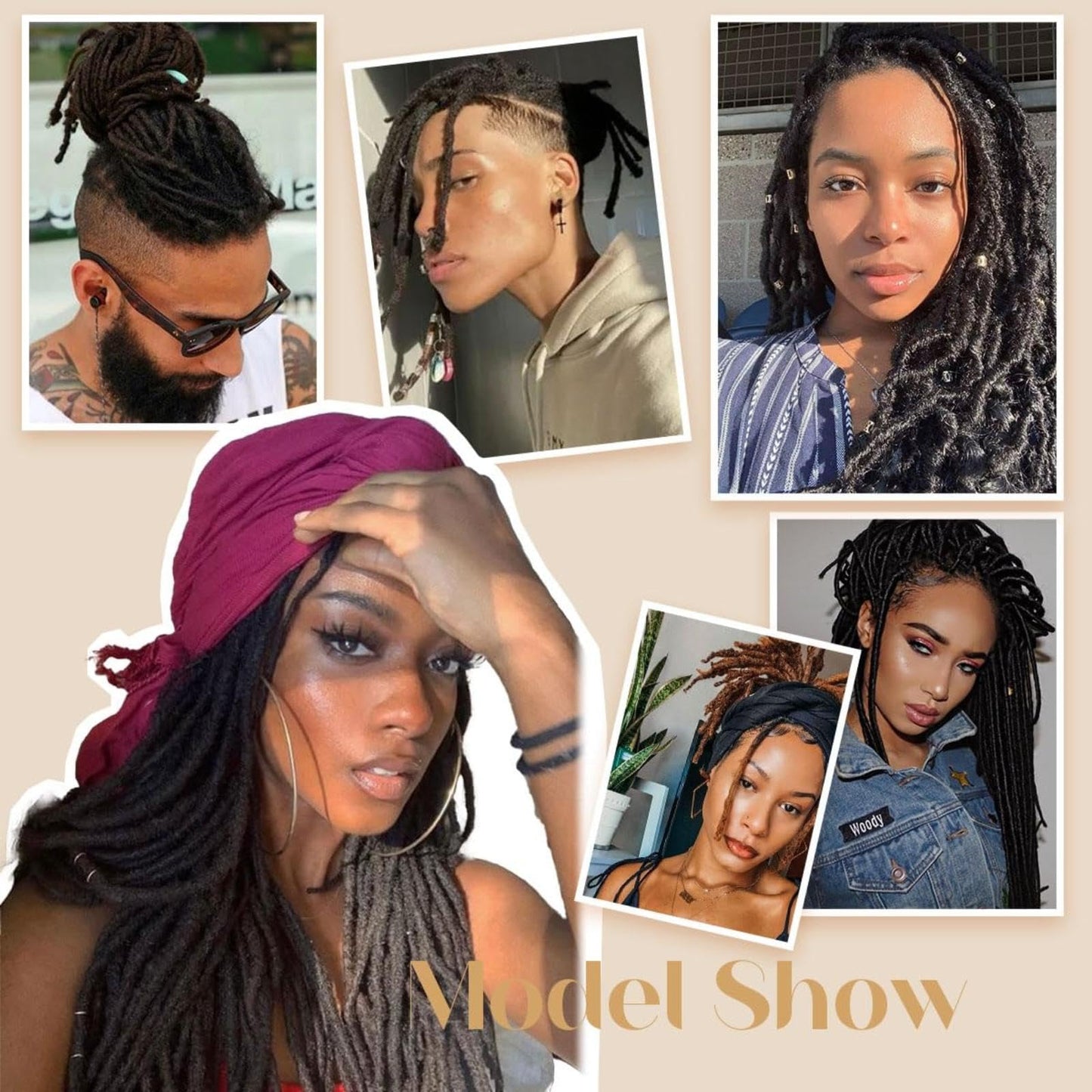 10 inch 30 Strands Loc Extensions Human Hair, 0.6cm Width 100% Human Hair Dreadlock Extensions for Men/Women, Can be Dyed Soft Dreads Extensions,1b