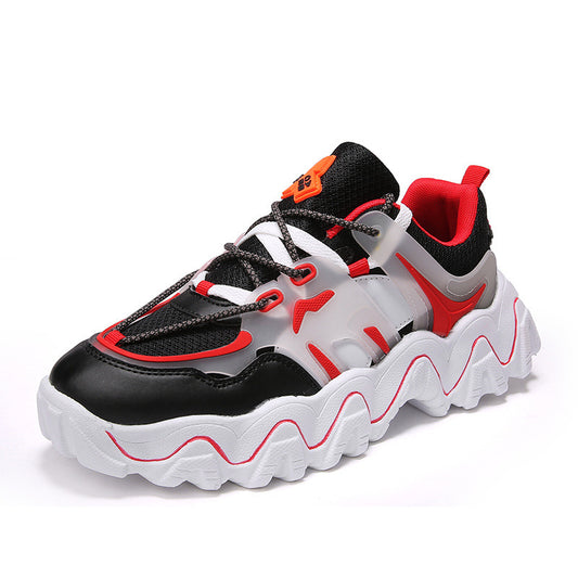 Summer New Style Thick-Soled Leather All-Match Korean Casual Sneakers