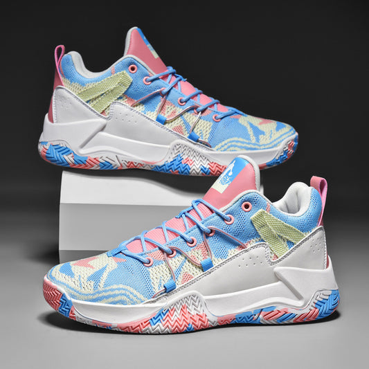 Trendy Basketball Shoes Summer Mesh Breathable Men's High-top Venom Mandarin Duck Sneakers